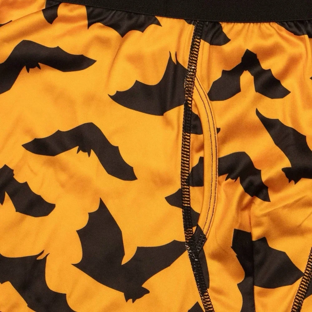 Men's nwt Special Thanks Halloween Bats Boxer Briefs - Orange XL
